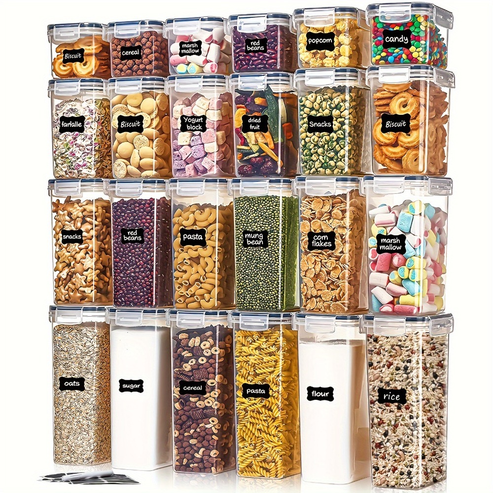 Food Storage On Table - 24-teiliges Lebensmittel-Aufbewahrungsset 12 Behälter 12 Deckel