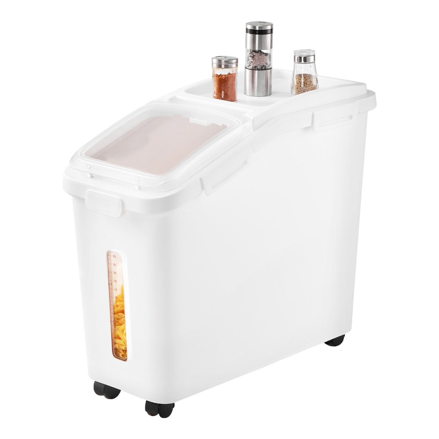 Food Storage With Wheels - Großer 11,4 Gallonen/50L Reisaufbewahrungsbehälter für Küchenzutaten