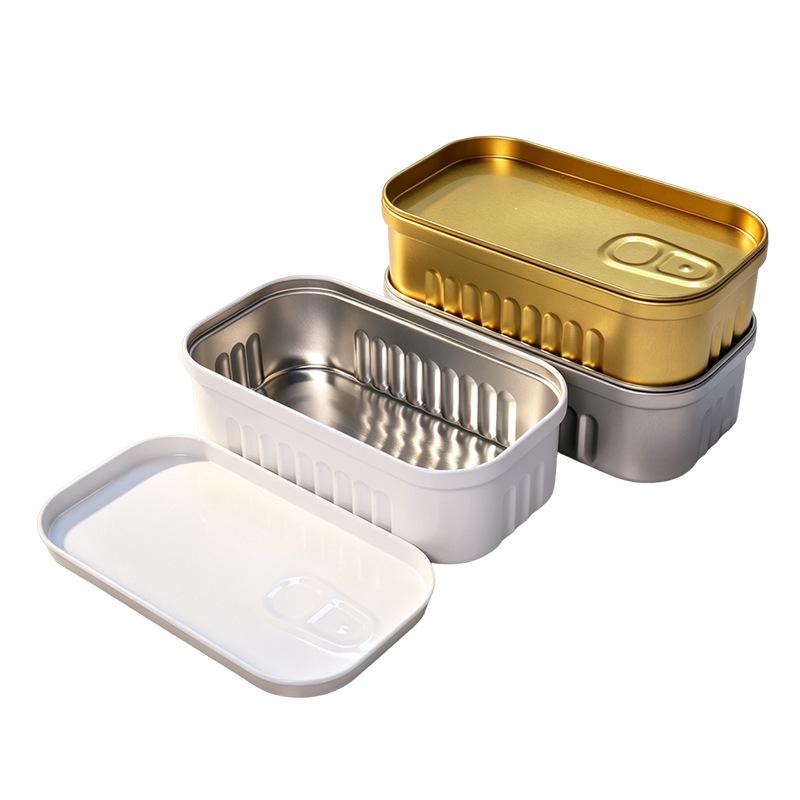 Food Storage Non Toxic - Sardinen-Dosen-förmige Aufbewahrungsdose, bruchsicher, ungiftig, Aufbewahrungsbox für