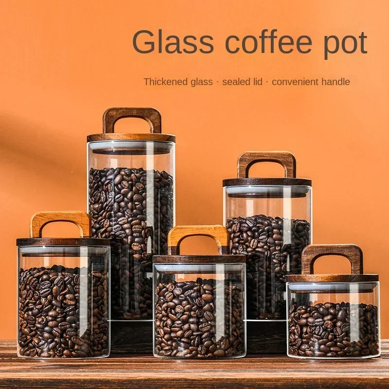 Food Storage Lidl - 800–2100 ml Glasgefäß mit Holzdeckel, 1