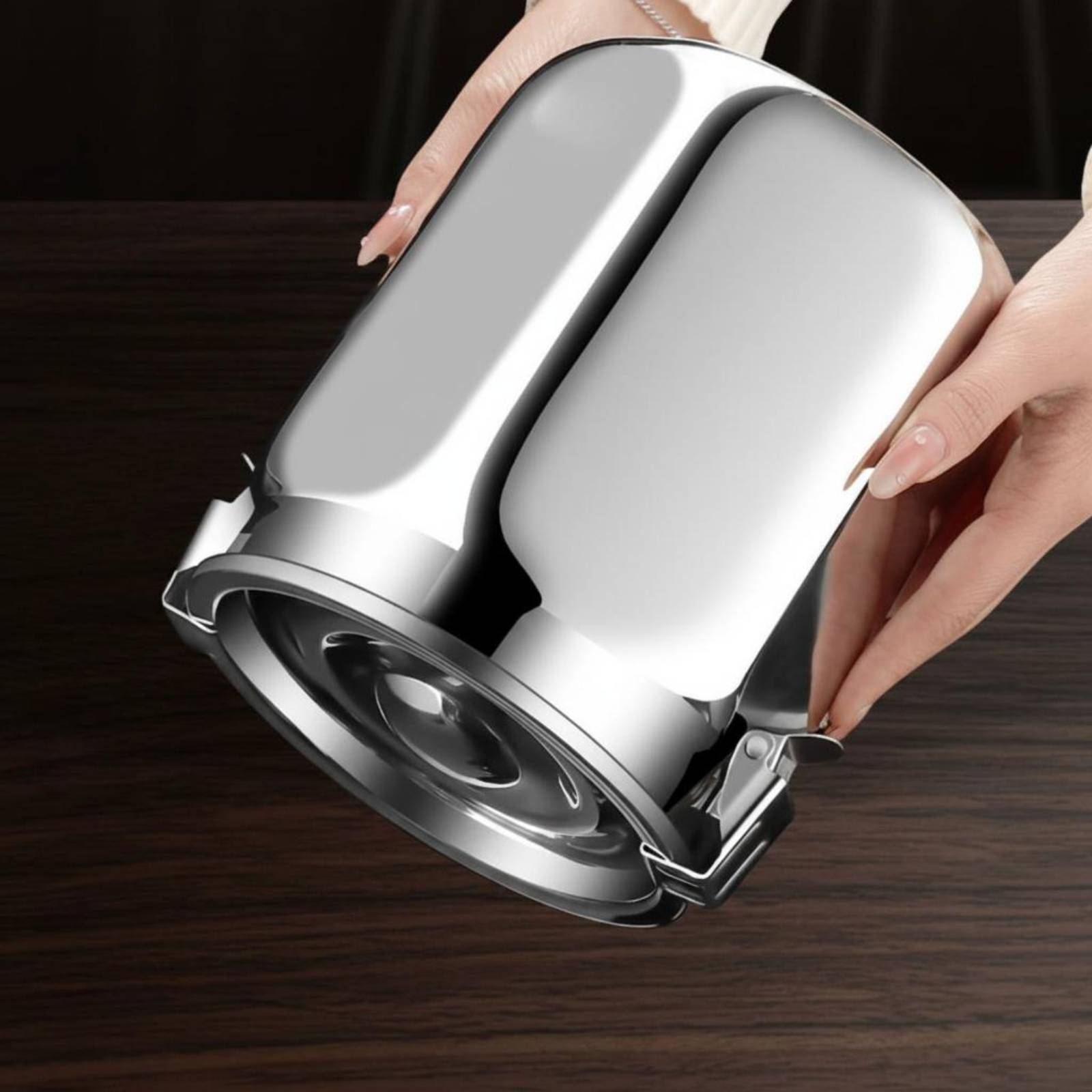 Food Storage Jars Airtight - Luftdichter Edelstahlbehälter Silberner Edelstahl-Aufbewahrungsbehälter Trockenfutter-Aufbewahrungsbehälter Leicht