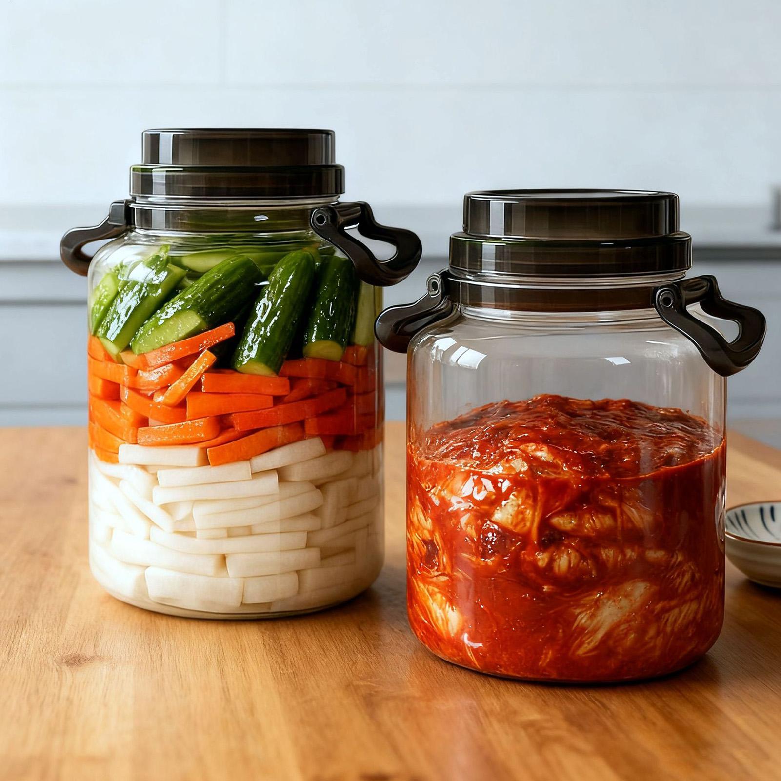 Food Storage Lidl - 5L Runde Einmachgläser mit Deckeln, luftdichte