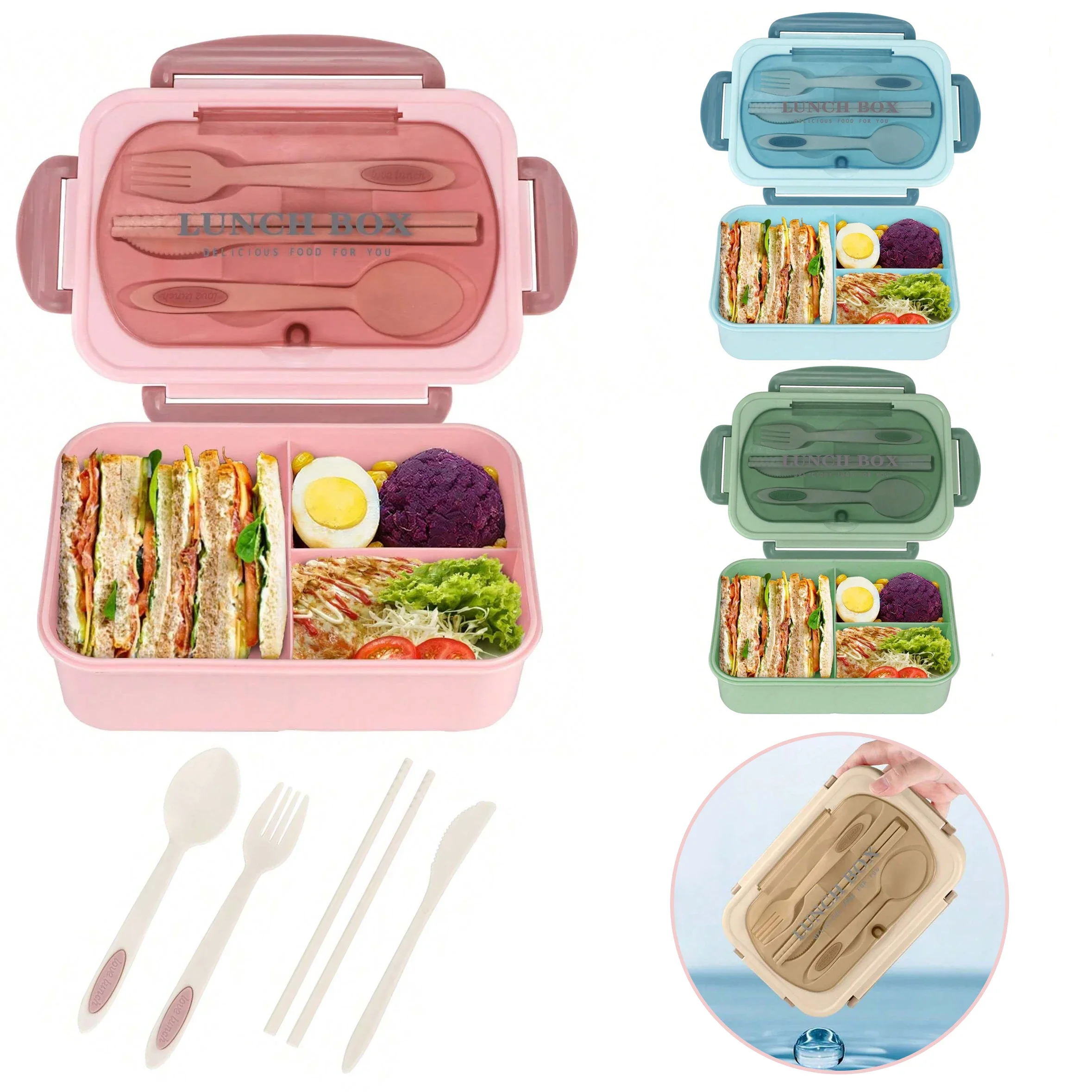 Food Storage With Compartments - Bento Box Lunchbox für Erwachsene, Behälter