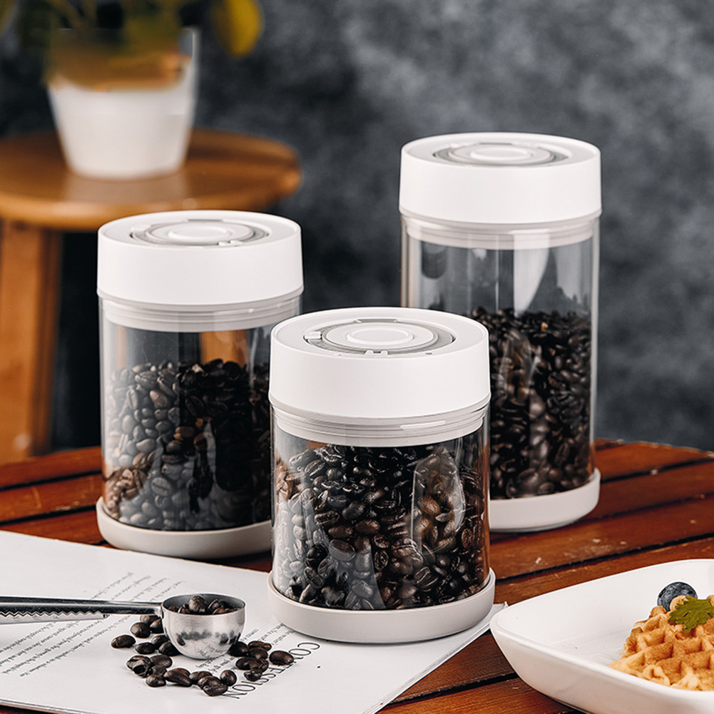 Food Storage On Table - Feuchtigkeitsbeständiges Glasglas für Kaffeebohnen in der