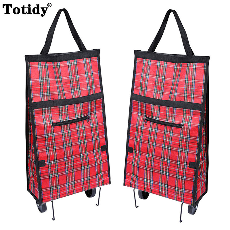 Food Storage With Wheels - Tragbare Folding Reusable Einkaufstaschen Kleine Pull