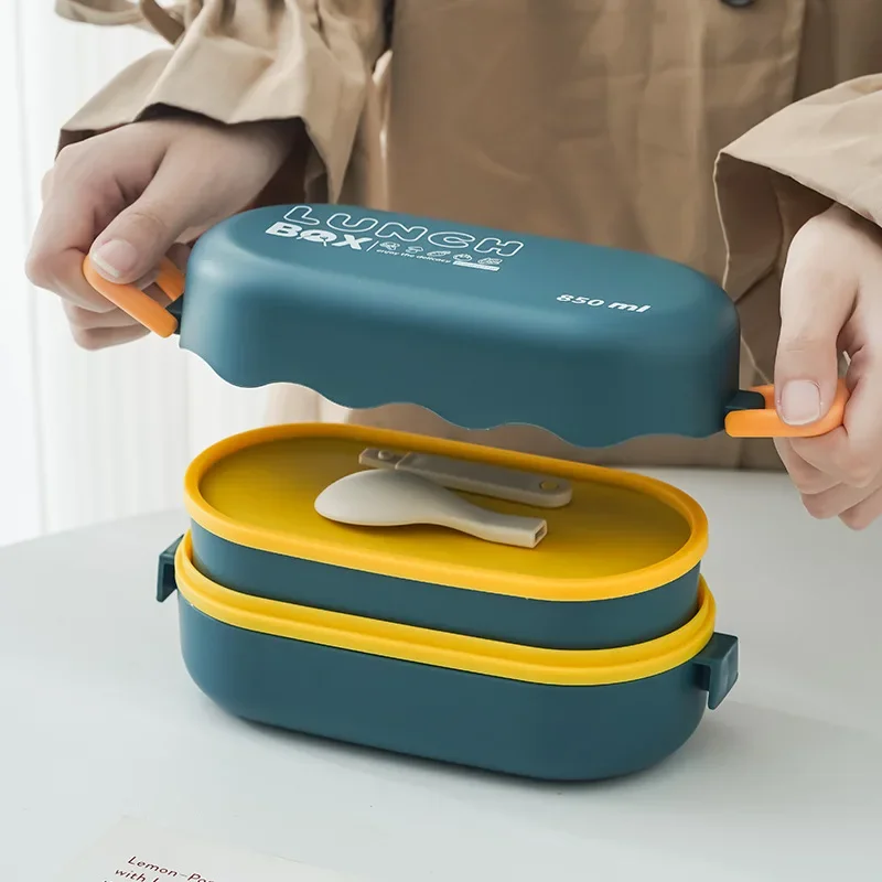 Food Storage With Compartments - 850ml Lunchbox Doppels chichtige Lunchbox aus