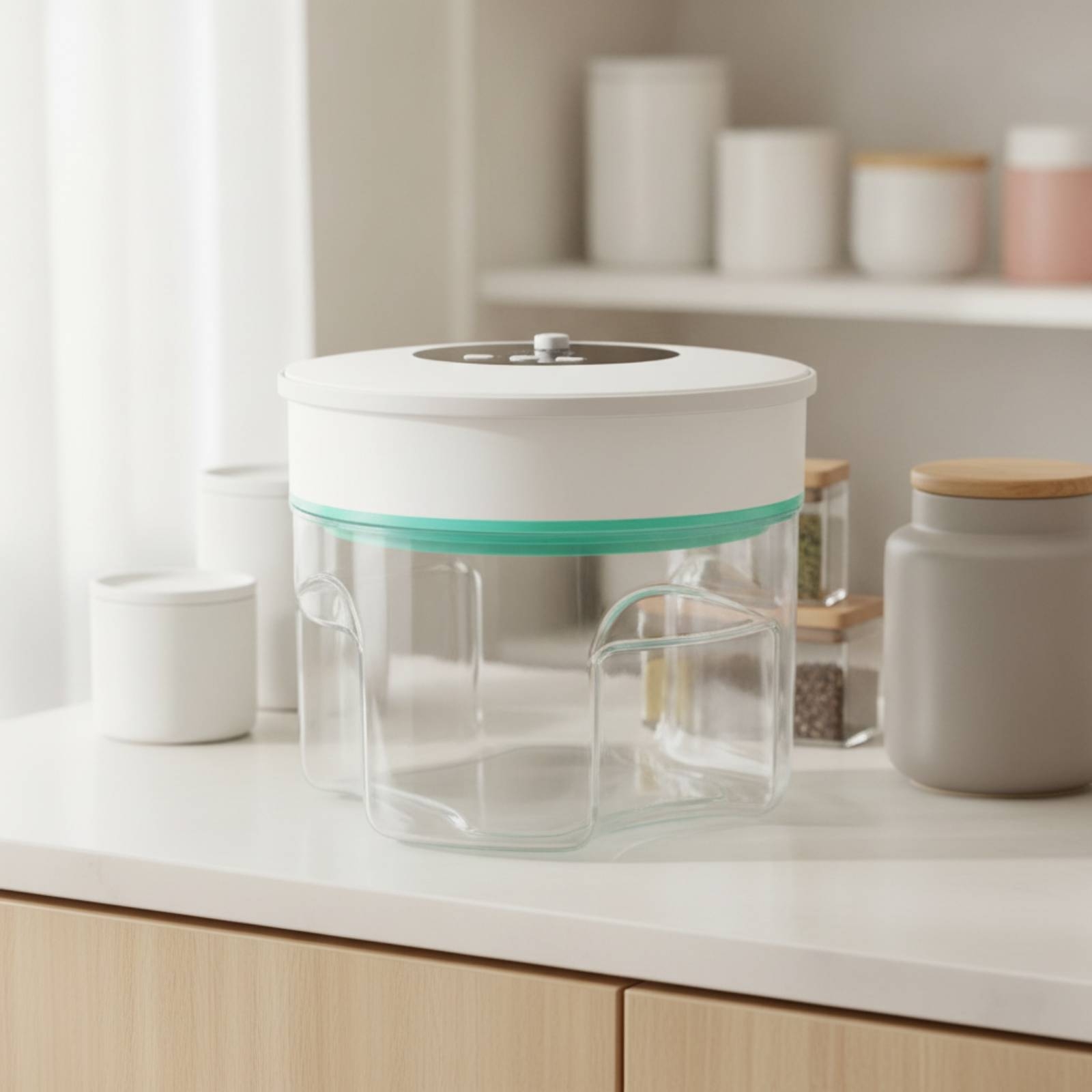 Food Storage Jars Airtight - Vakuum-Aufbewahrungsglas Versiegelter Lebensmittelbehälter mit Vakuumverschluss Luftdichtes