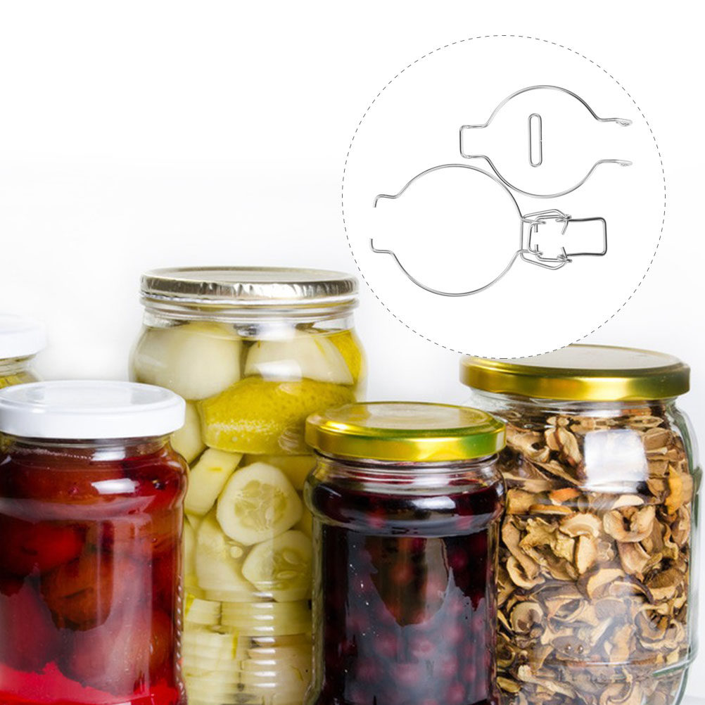 Food Storage Jars Airtight - 12 Stück Glasgefäß-Drahtklammern aus Edelstahl, Luftdichte
