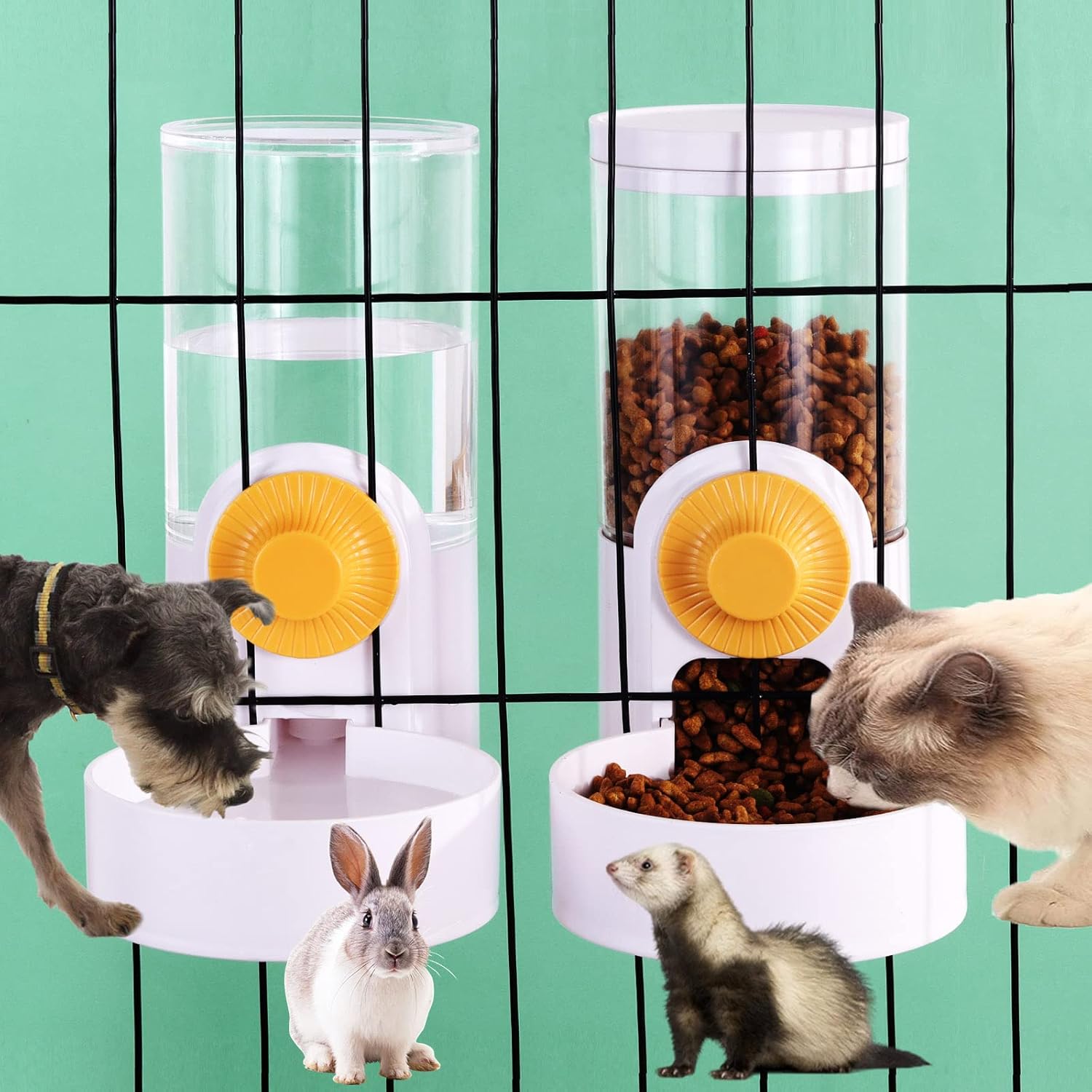Portion Control Container - Neuer Tepy Hängender Automatischer Tierfutterautomat/Wasserspender, Schwerkraft-Katzenfutterautomat