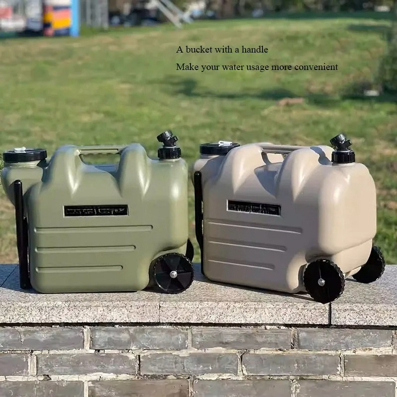 Food Storage With Wheels - 28L Großer Camping-Eimer Lebensmittelechter Wasserspeichertank Multifunktionaler