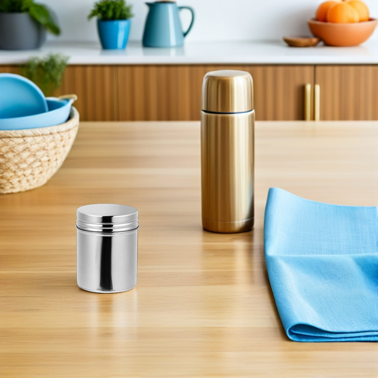 Food Storage Jars Airtight - 2 Stück Edelstahl-Vorratsdosen 304 Lebensmittelbehälter Luftdicht