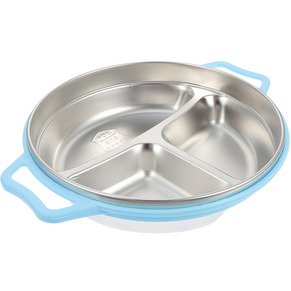 Food Storage With Compartments - Geteilter Edelstahl-Speiseteller für Kinder, Servier- und