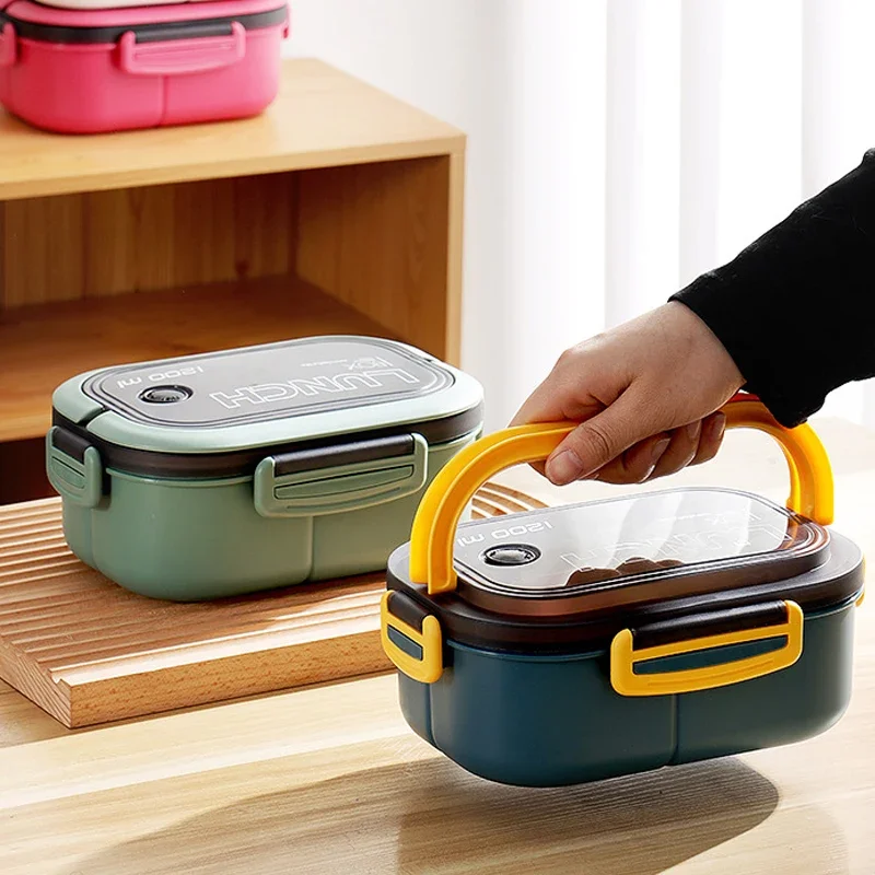 Food Storage With Compartments - Beliebte Einzel- und Doppelschicht-Lunchbox mit Fächern