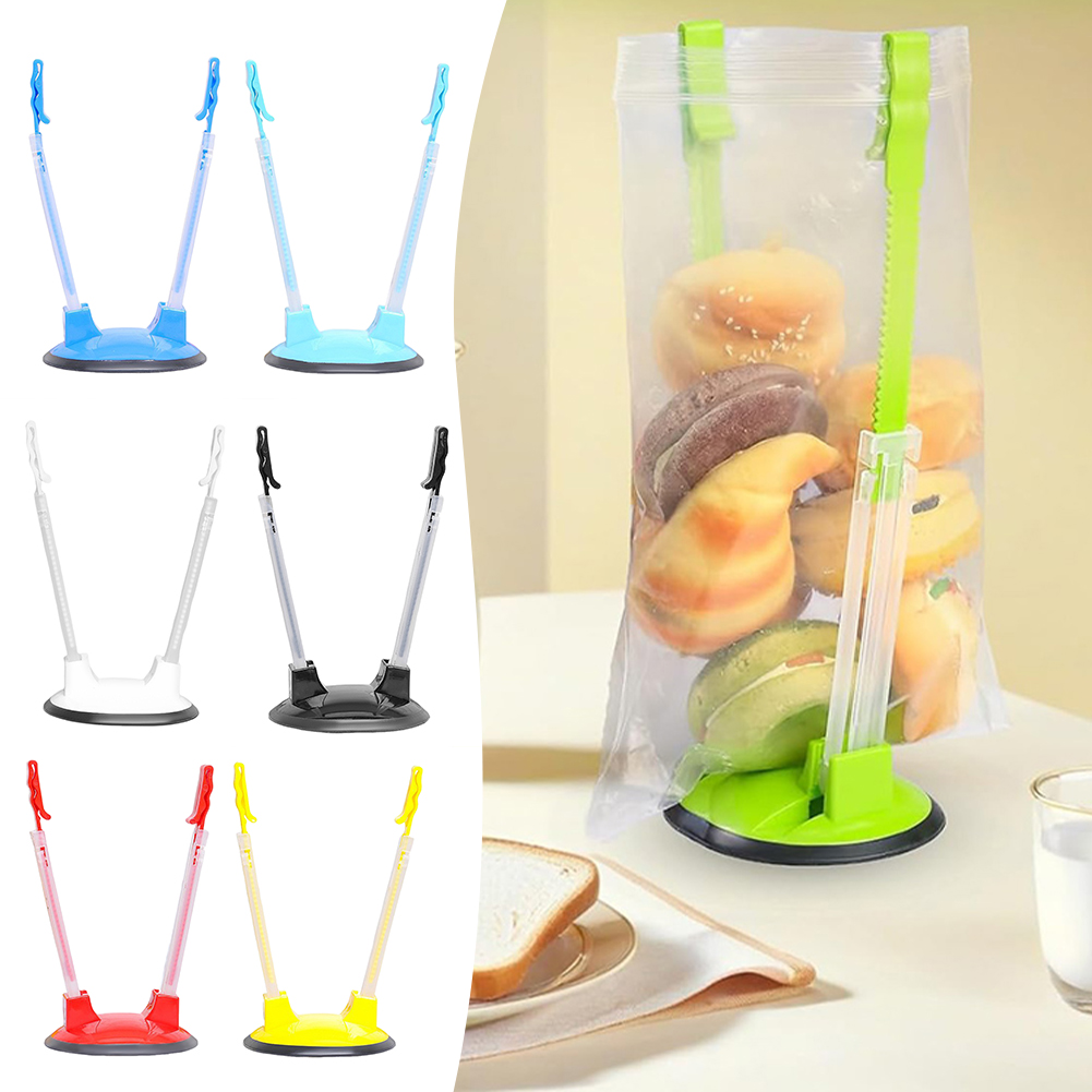 Food Storage Bags Reusable - Einstellbares Nicht-Slip-Lebensmittel-Aufbewahrungsbeutelhalter Frischwahrer-Gefrierbeutel Unterstützung wiederverwendbares frisch