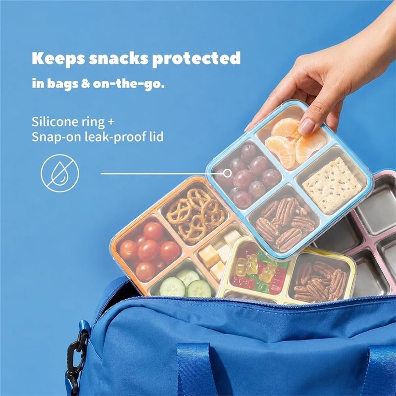 GIGI 4er-Pack Edelstahl-Snackb – Food Storage With Compartments Bewertung und Preis