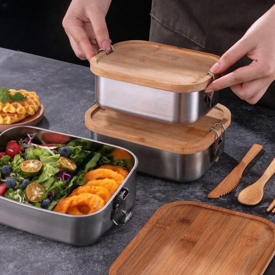 Neue Lunchbox mit Bambusdeckel – Food Storage On Table Bewertung und Preis