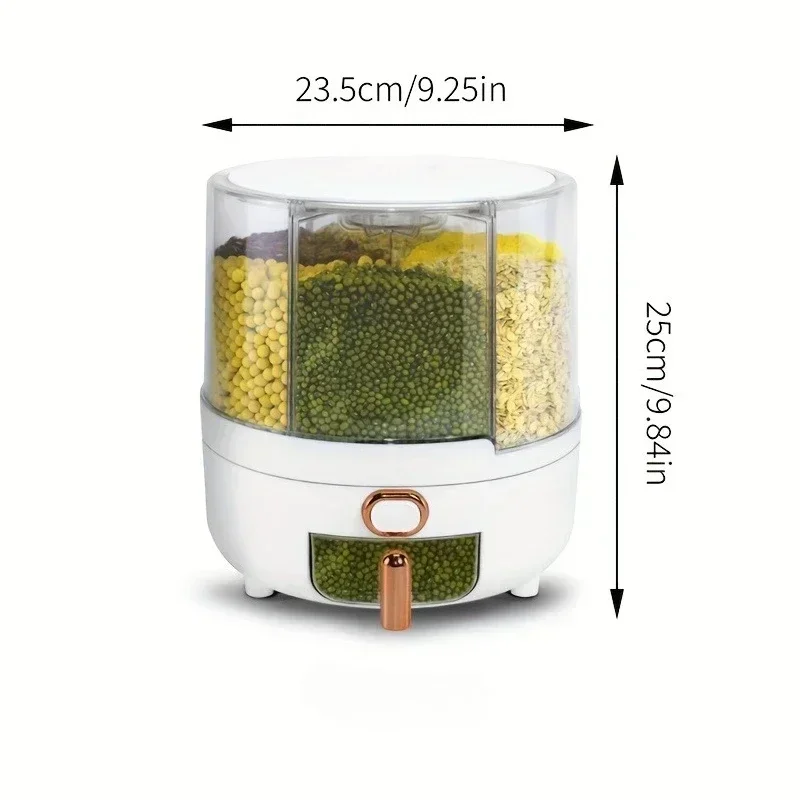 360 mit 6 Fächern °   Rotieren – Food Storage With Compartments Bewertung und Preis