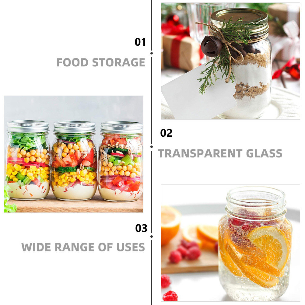 6 Stück Transparente Runde Gla – Food Storage Jars Airtight Bewertung und Preis