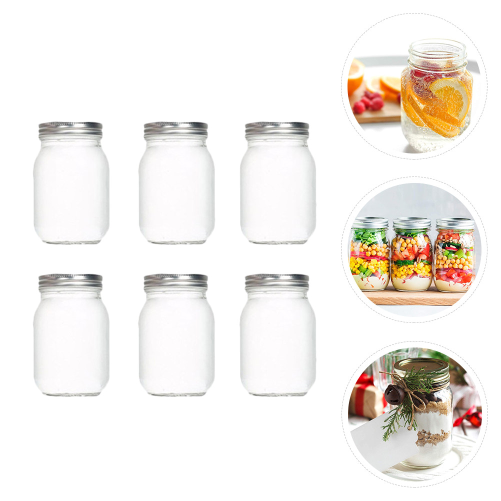 6 Stück Transparente Runde Gla – Food Storage Jars Airtight Bewertung und Preis