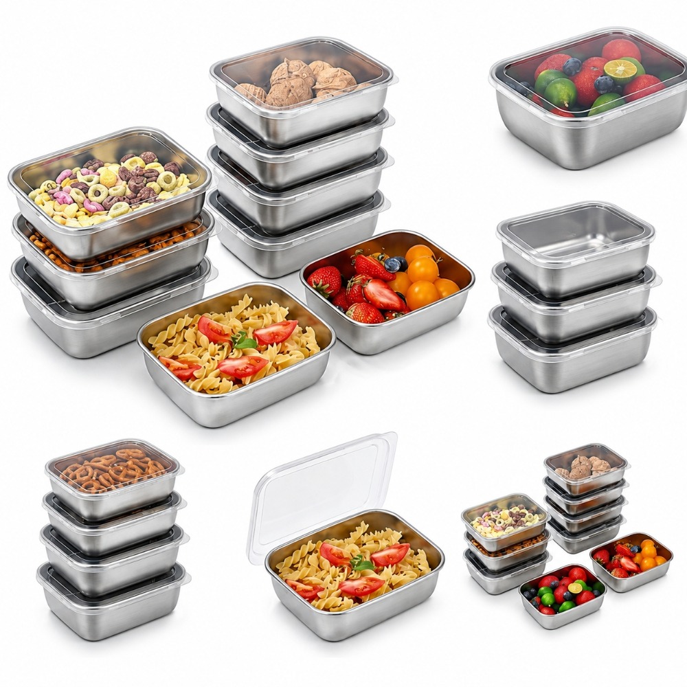 6-teiliges Edelstahl-Lebensmit – Food Storage Lunch Box Bewertung und Preis
