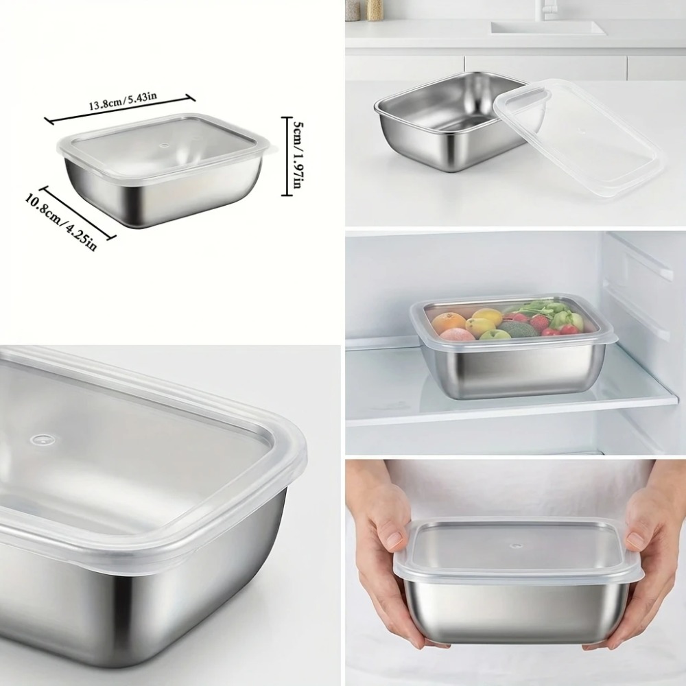 6-teiliges Edelstahl-Lebensmit – Food Storage Lunch Box Bewertung und Preis