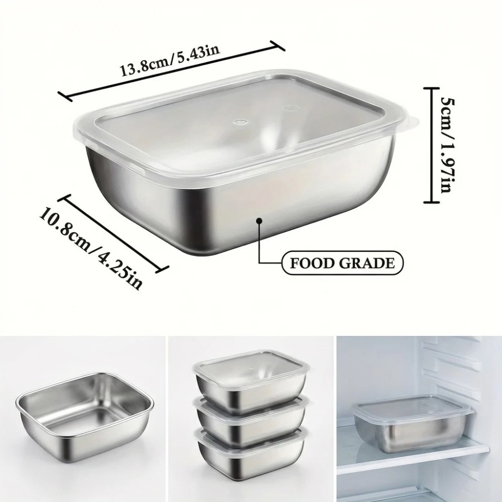 6-teiliges Edelstahl-Lebensmit – Food Storage Lunch Box Bewertung und Preis