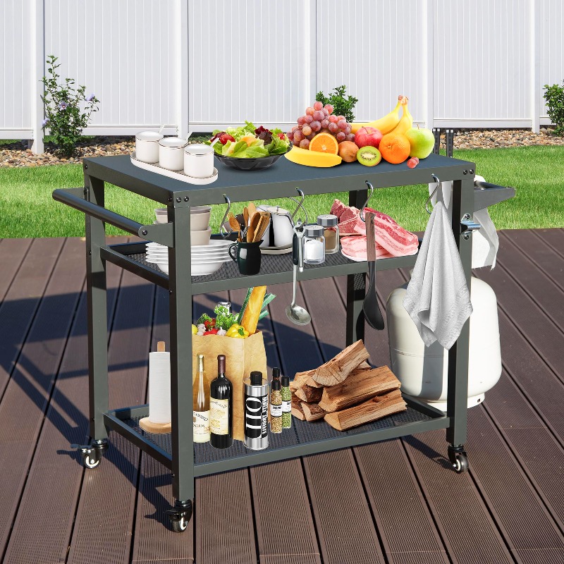 Abnehmbarer Outdoor-Küchen-BBQ – Food Storage With Wheels Bewertung und Preis