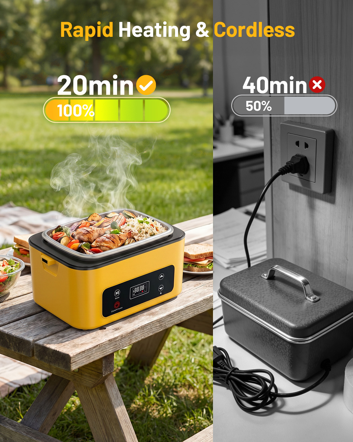 TaskStar Tragbare Beheizte Lun – Food Storage For Camping Bewertung und Preis