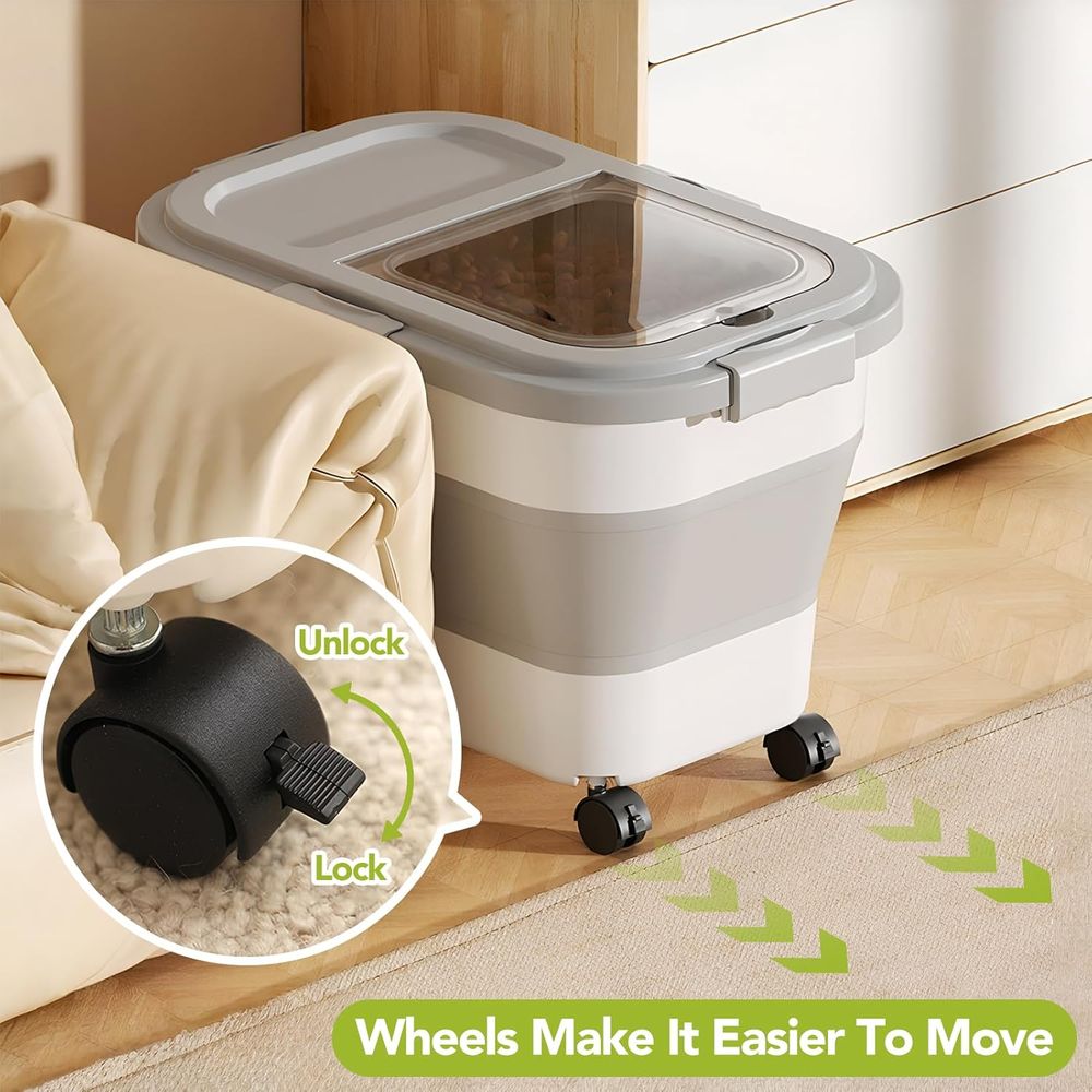 15 Pfund Futterbehälter für Hu – Food Storage With Wheels Bewertung und Preis