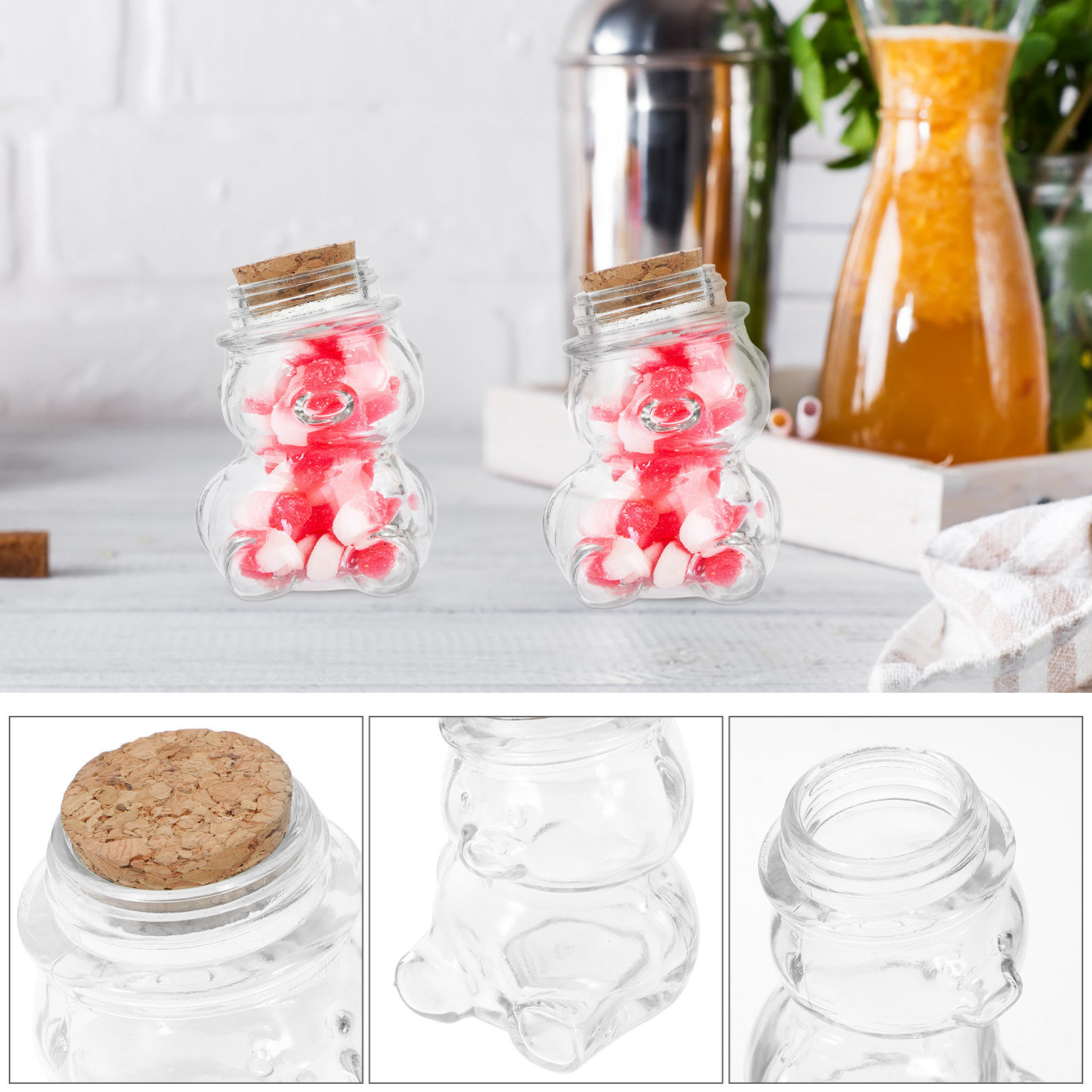 4-teiliges Glas-Bonbonglas-Set – Food Storage Jars Airtight Bewertung und Preis