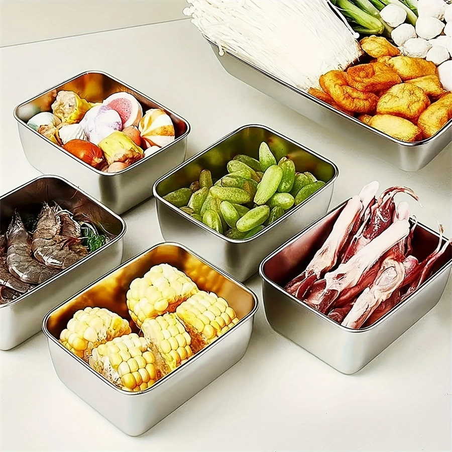 1/3/5 Stück Edelstahl-Aufbewah – Food Storage On Table Bewertung und Preis