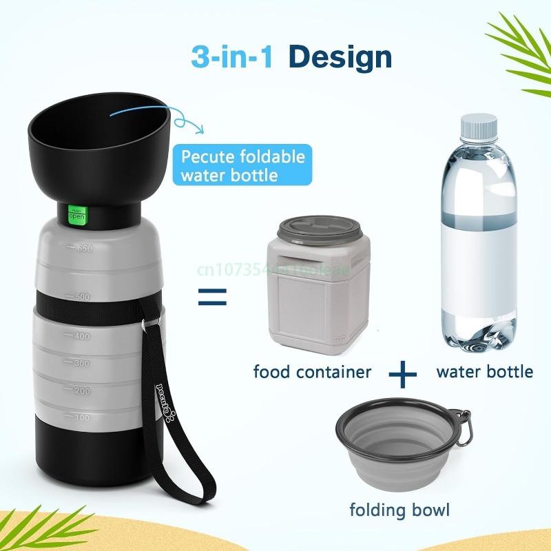 650 ml Hundewasserflasche mit  – Portion Control Container Bewertung und Preis